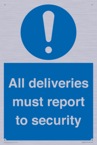 All deliveries must report to security